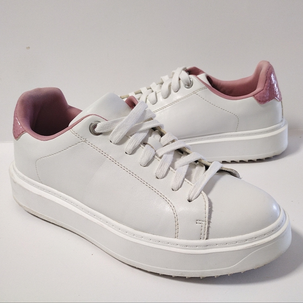 Steve Madden Women's Catcher Platform Lace-Up PU Leather Sneakers Size 10